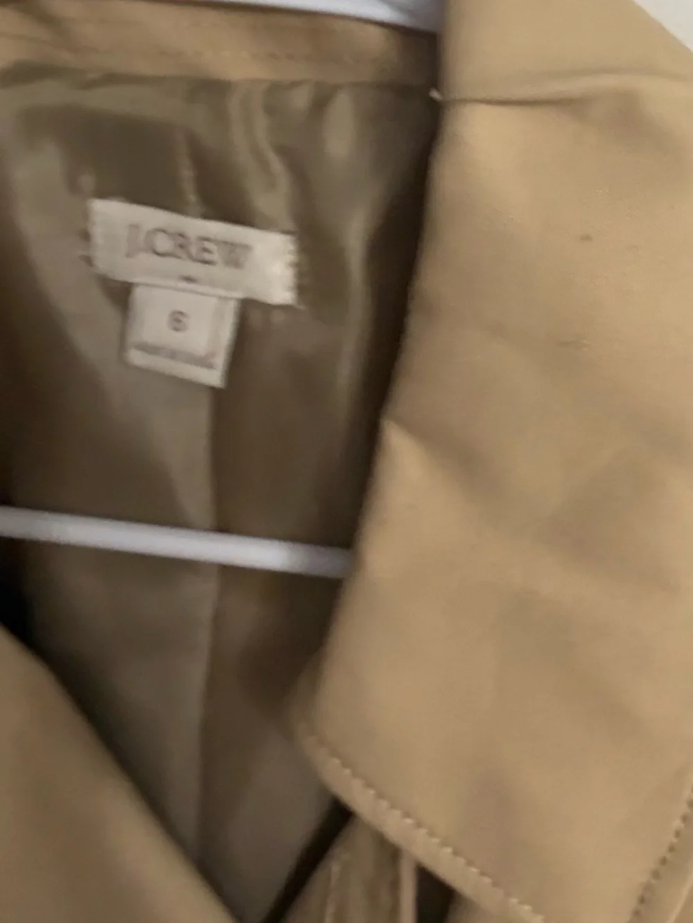 J. Crew Tan Double-Breasted Trench Coat
